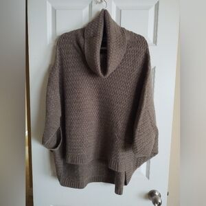 Neiman Marcus Cashmere Knit Sweater Poncho